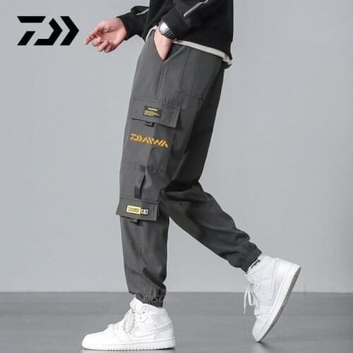 Daiwa Spring Autumn Breathable New Fishing Pants Outdoor Sport Loose Overalls Sweatpants Mens High Quality Fishing Pants Men