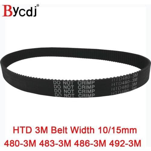 Arc HTD 3M Timing belt C=480 483 486 492 width 6-25mm Teeth160 161 162 164 HTD3M synchronous pulley 480-3M 483-3M 486-3M 492-3M