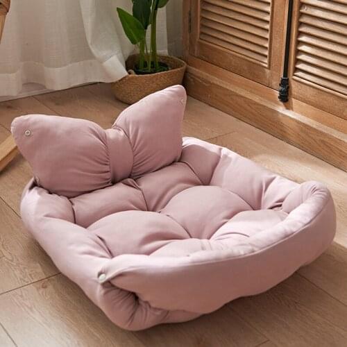 Cute Bowknot Kennel Four Seasons Universal Small and Medium-Sized Dogs Thickened Dog Bed Mat Cat Nest Teddy Bed Pet Supplies