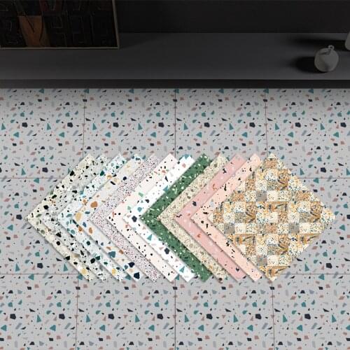 3D Effect Terrazzo Wall Sticker Self Adhesive Wallpaper Marble Brick Floor Stickers Living Room Kitchen Bathroom Decoration Art