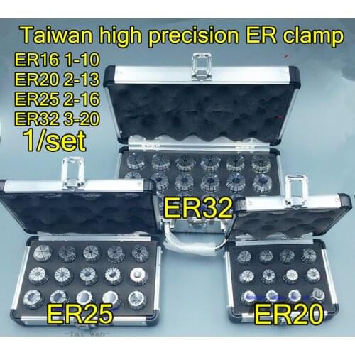 Made in Taiwan AAA class high precision ER clamp set 0.008mm ER16(1-10) 10pcs Free shipping