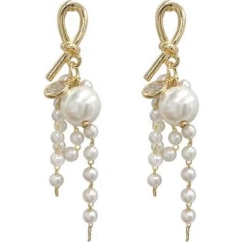 Earrings 2021 Trend Women Earrings Korean Fashion Long Pearl Tassel Earrings Kolczyki Boucle Oreille Femme Damskie