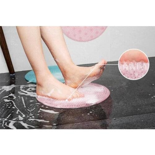 Silicone sucker lazy cleaning brush foot brush rub back massage mat non-slip mat silicon bath body brush