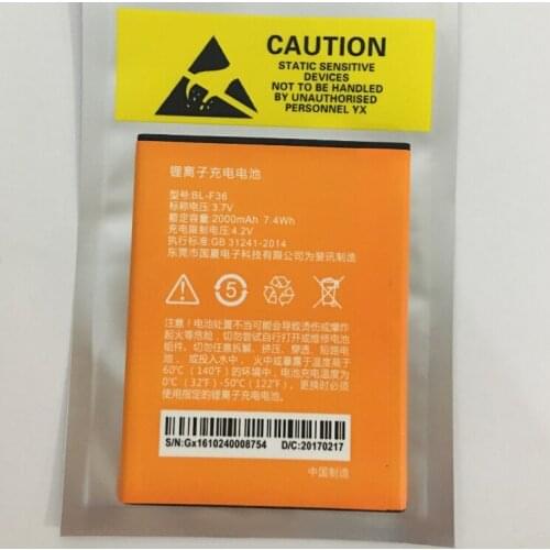 2000mAh 3.7V BL-F36 Replacement Battery For PHICOMM C1530L phone cellphone external Li-ion bateria with phone holder