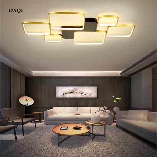 Modern square LED living room bedroom ceiling lamp hotel restaurant chandelier villa kitchen corridor lighting direct sales