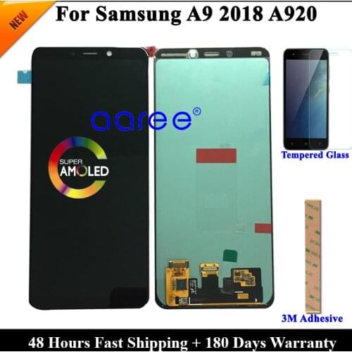 Super AMOMLED Original LCD For Samsung A9 2018 A920 LCD A920 lcd For Samsung A920 A9 2018 LCD Screen Touch Digitizer Assembly