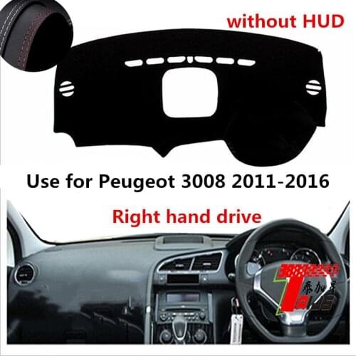 TAIJS Factory Protective Casual Leather Car Dashboard Cover For Peugeot 3008 2011 2012 2013 2014 2015 2016 Right hand drive