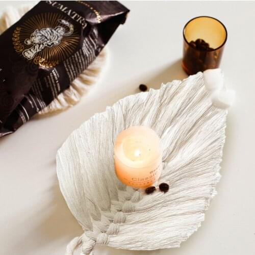 Nordic Bohemia Handwoven Cup Mat Insulated Tea Mat Coaster Dinning Table Mat Wall Hanging For Home Kitchen Hotel Decoration