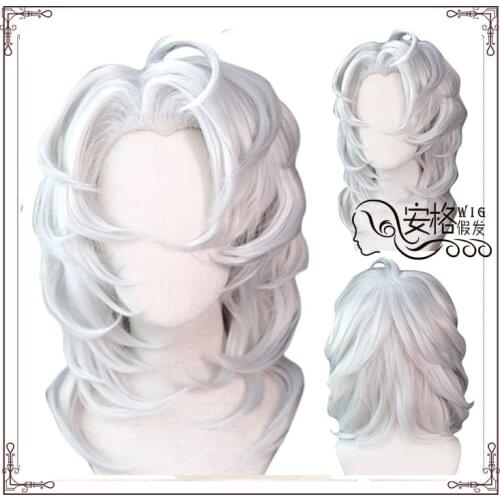 Anime Demon Slayer Kimetsu No Yaiba Spider Ghost Ayaki Rui Cosplay Silver White Synthetic Hair Anime Demon Slayer Props