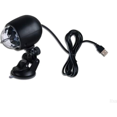 1Pc Auto Car Disco DJ Stage Lighting LED RGB Crystal Ball Lamp Bulb Light Ball Laser Projector Lamp Party