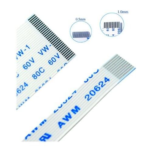 10Pcs FPC Flexible Flat Cable FFC 1.0MM 250MM A B type interface 4P 6P 8P 10P 12P 14P 16P 18P 20P 24P 26P 30P 25cm Connector