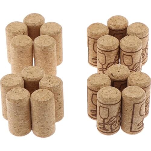 10Pcs/set Glass Bottle Stopper Home Brew Wine Jar Plug Beer Bottle Oak Cork Pudding Container Wood Lid Cap Bottl Cap Keeper