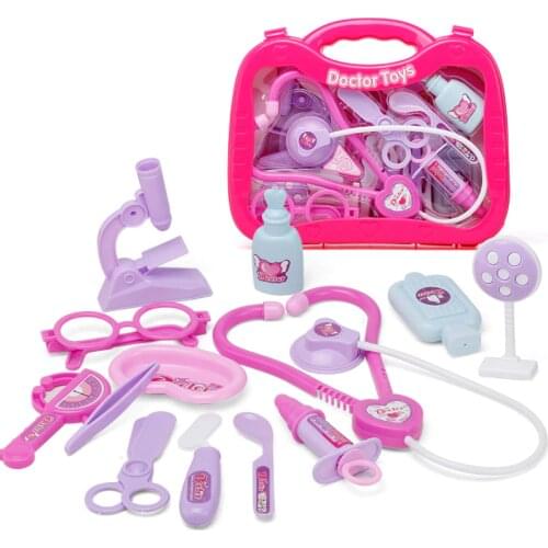 13 Pcs/Set With Box Children Pretend Doctor Toys Set Portable Suitcase Medical Kit Kids Educational Role Play Classic Toys