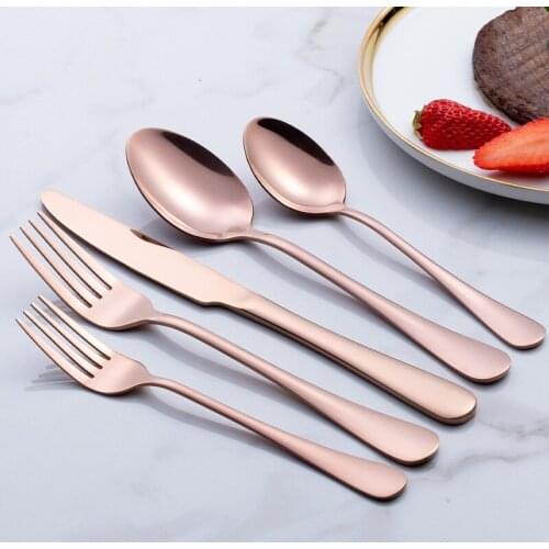 5pcs/Lot Dinnerware Sets Tableware Set for Party Stainless Steel Western Fashion Durable Knife Fork Spoon Flatware Hotel Cutlery