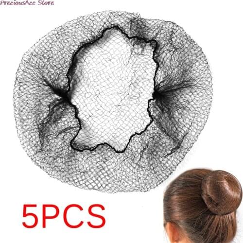 5Pcs Non-elastic Hair Net Net Head Children Dance Grading Stewardess Stealth Hair Set Without Ballet Dance Plate Hair Net Ball