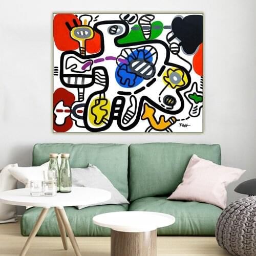 Desarticulation du systeme global, by Jean Pierre Petit Abstract cartoon Canvas Oil Painting Aesthetic Picture Home Decoration