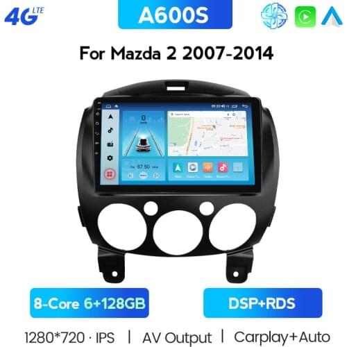 9 Inch 2 Din Dvd Car Multimedia Video Player Car Android 10.0 For Mazda 2 2007-2014 2din Car Radio GPS Navigation Stereo Radio