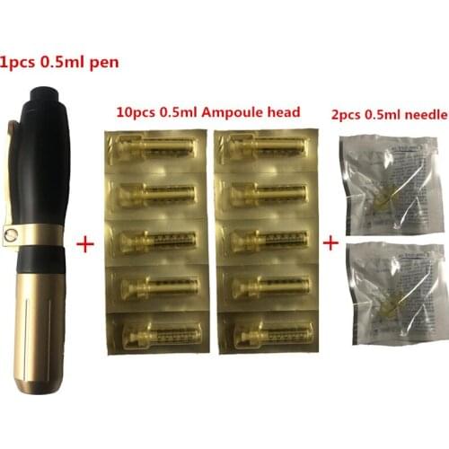 FREE SHIPPING BY DHL 0.5ml hyaluronic pen with 10pcs Syringe and 2 needle free atomizer hyaluron injection pen wrinkle removal
