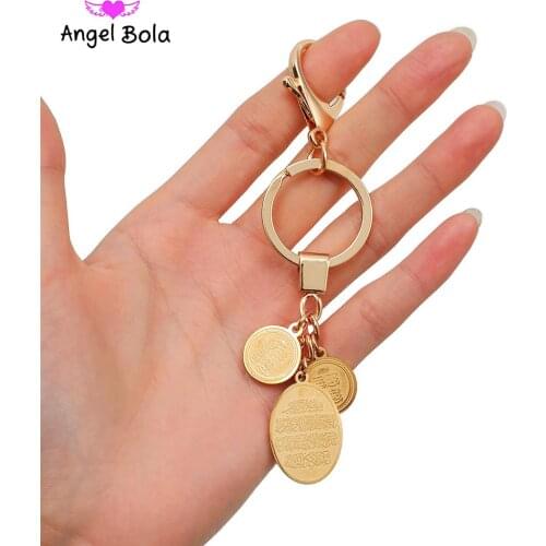 NEW Gold Color Arab Sign Chain Middle Eastern Coin Items,Money Maker Gift Drop Shipping Islam Muslim Ancient Quran Key Chains