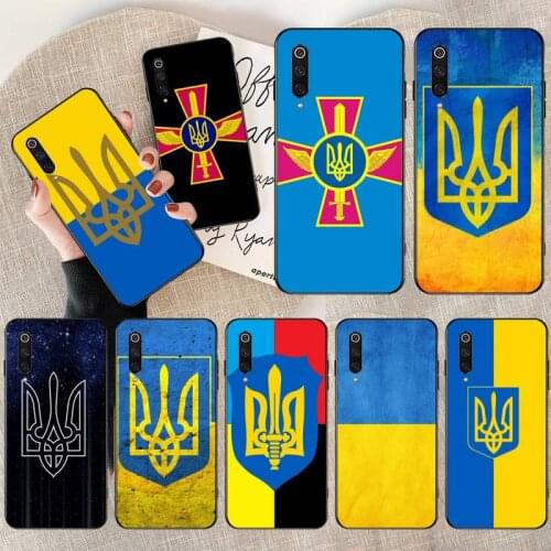 PENGHUWAN Ukraine Flag DIY Painted Bling Phone Case for Xiaomi Mi9 9SE 8SE Pocophone F1 Mi8 Lite