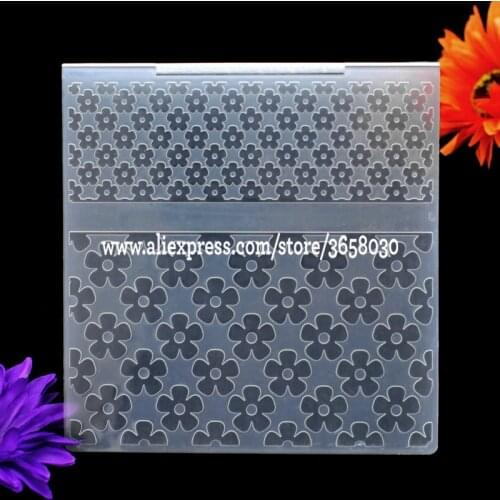 Flower Plastic Embossing Folder For Scrapbook DIY Album Card Tool Plastic Template 15.3x15.3cm 8071023