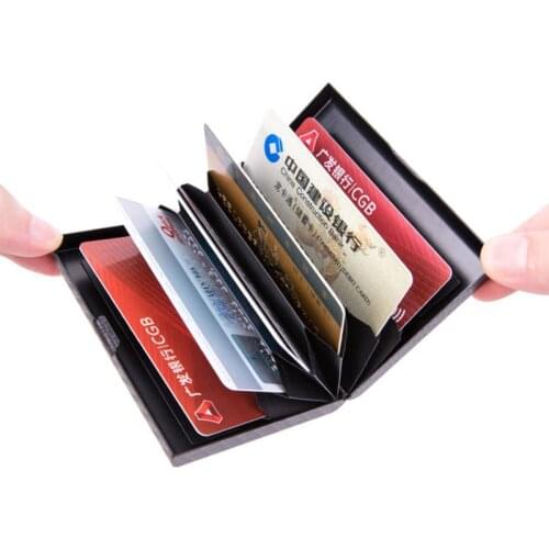 BISI GORO 2020 New Card Holder Metal Plastic Card Wallet Travel Wallet Passport Holder Document Organizer for Men and Women