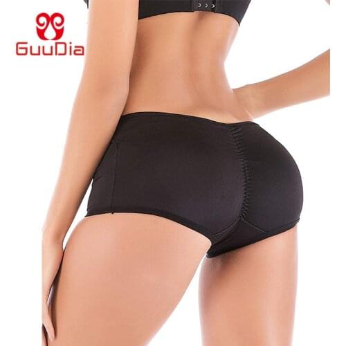 GUUDIA Butt Hip Enhancer Panties Fake Buttock Lifter Up Padded Underwear Low Waist Shapewear Seamless Boyshorts for Women