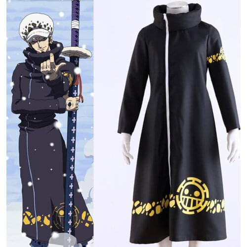 ONE PIECE Anime cosplay Trafalgar Law(Trafalgar D Water Law) cos cartoon Halloween male Windbreaker cosplay costumes 2XS-3XL