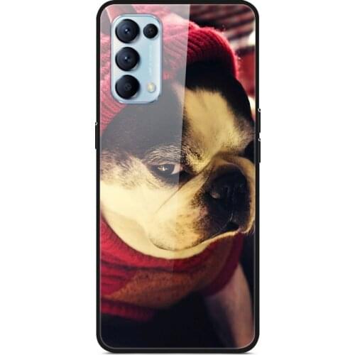 Colorful Tempered Glass Phone Case For Oppo Reno 5 5G Armor Shockproof Back Coques for Oppo Reno 5 5G Full Portection Funda Case