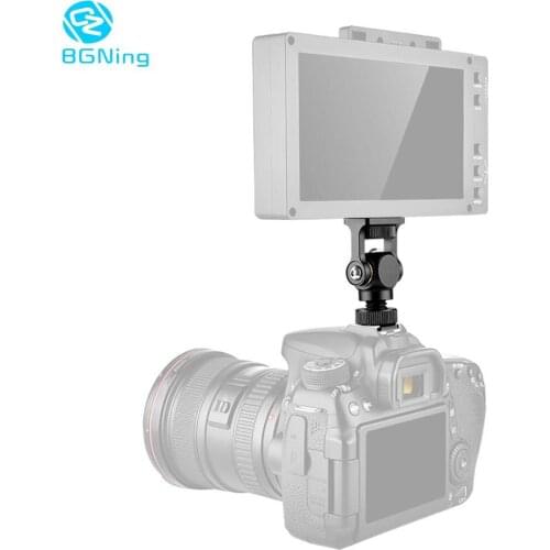 BGNing Monitor Mount Bracket Holder Mini Ballhead w/ Cold Shoe Mount for Sony for Nikon DSLR Cameras Cage Rig Gimbal Accessories