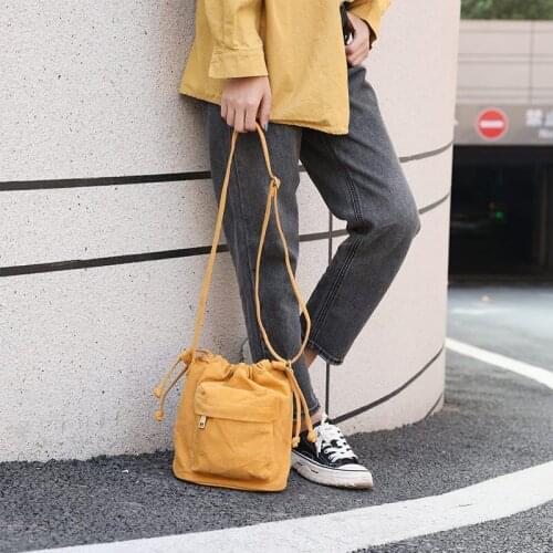 Hot Sell Designer Bag Women Soft Canvas Bag Ladies Soft Bucket Bag For Women 2020 New Crossbody Bag Shoulder Bag Women Bolsa