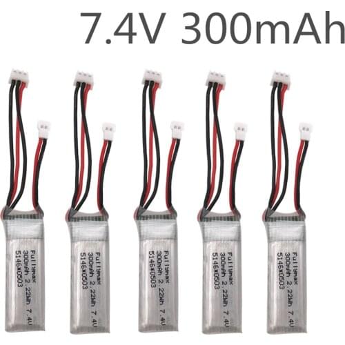 7.4V 300mAh 30c Li-Po Battery For WLtoys F959 Airplane Spare Parts XK DHC-2 A600 RC Airplane wholesale