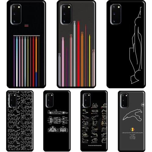 Minimalist F1 Circuit Soft Case For Samsung Galaxy S10 S9 S8 Note 10 Plus Note 20 Ultra S20 FE S21 Phone Cover