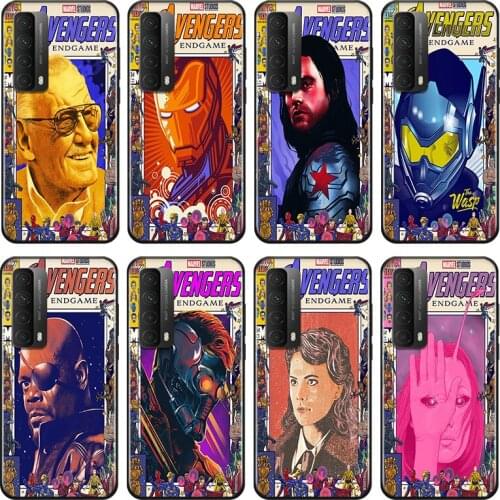 Marvel Avengers Retro poster For Huawei Y9A Y9S Y9 Y8P Y8S Y7A Y7P Y7 Y6 Y6P Y6S Y5P Y5 Prime Pro 2019 2020 Soft Phone Case