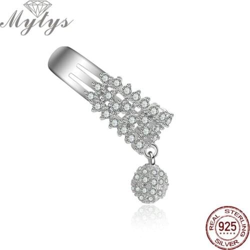 Mytys 925 Sterling Silver Clip Earrings No Pierced Non-piercing Earcuff Ear Clip Earrings Without Piercing Silver Brincos CE401