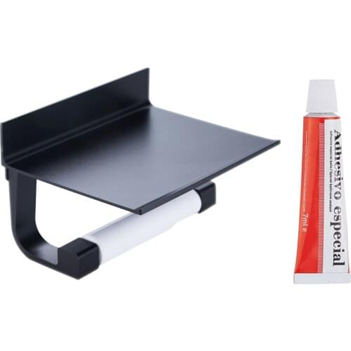 Stainless Steel Paper Towel Holder Wall Mount with Spice Rack and Phone Shelf Bathroom Tissue Roll Stand Toilet Paper Holder