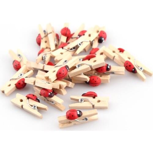 Wholesale 50PCS/10PCS/lot Lovely Mini 7x25x4mm Colorful Wood Clip Photo Clips, DIY Wood Pegs Color mix