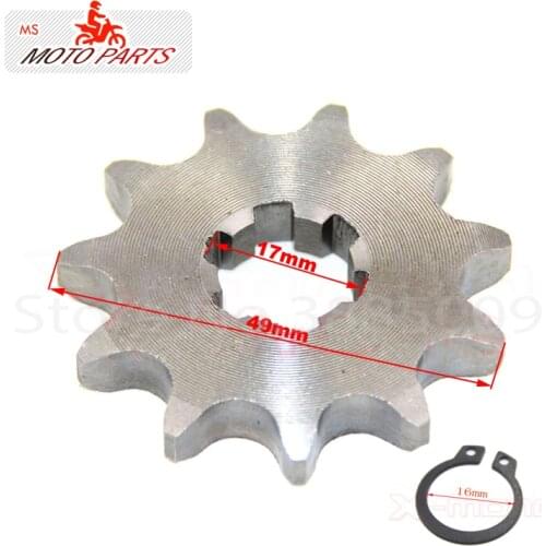 428 11 T Tooth 17mm ID Front Engine Sprocket for CRF XR 50 70 KLX110 TTR Dirt Pit Bike ATV Quad Moped Buggy Scooter Motorcycle