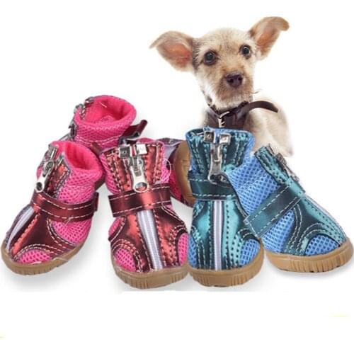Pet Dog Shoes Oxford Grid Warm Snow Shoes For Dogs Winter Warm Anti-slip Boots For Small Dogs Cats Chihuahua Pug Pet Dog Product