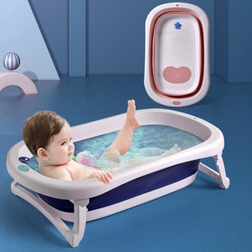 Silicone Foldable Baby Take a bath Bathtub Non-Slip Foot Bath Bucket Folding Portable Pet Dog Bathtub Bathroom Laundry Basket