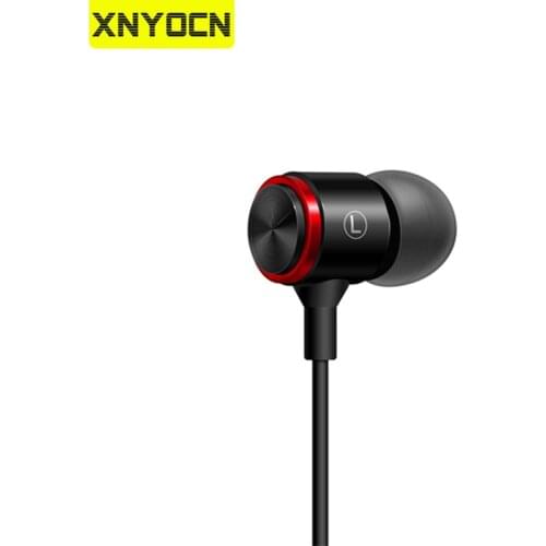 Xnyocn S320 Stereo Bass Headphone In-Ear 3.5MM Wired Earphones Metal HIFI Headset With Mic For Xiaomi Samsung Huawei Phone
