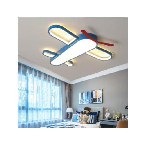 Childrens room lights boys and girls creative personality led ceiling lights childrens room study cartoon plane light in the b