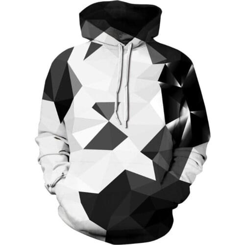 Geometric Mens Hoodies latest geometric 3D Hoodies Sweatshirt Young Loose Casual Sportswear Spring Autumn Coat Street Clothing