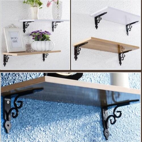 Baoblaze European-style Wall Shelf Bracket Metal HeavyDuty Supporter Floral Display Stand