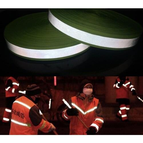 Safety Silver Reflective Sew On Fabric Tape Strap Vest Webbing