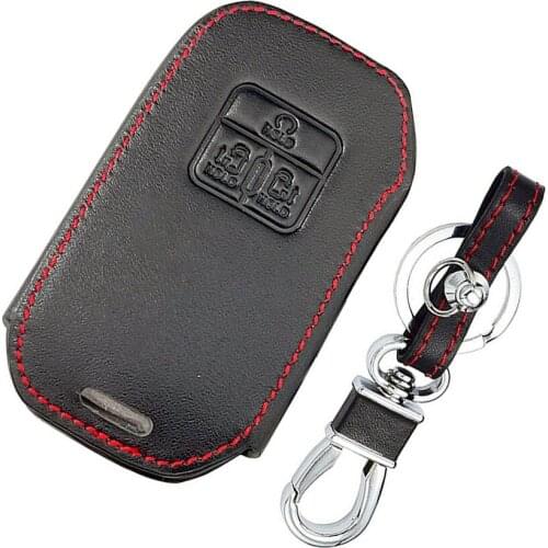 1PC Black For KIA 2022 Carnival EX SX 7 Button Remote Smart Key Fob Protector Cover Leather Key Case For Car