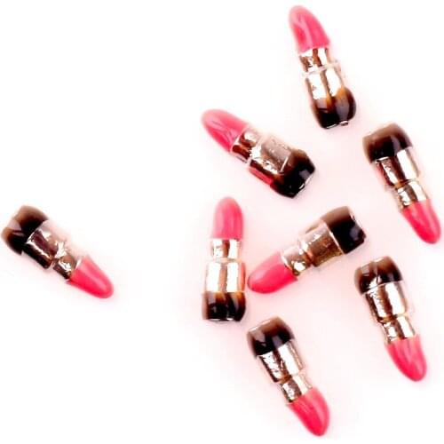 20Pcs/Lot Pink Lipstick Floating Charms Hand-made DIY for Glass Lockets