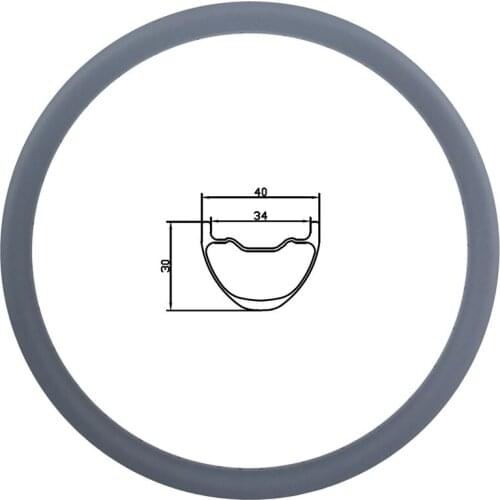 29 Inch MTB AM 40mm x 30mm Deep Tubeless Hookless Carbon Rim 29er UD 3K Matte Glossy All Mountain Down Hill 28H 32 Holes 36H