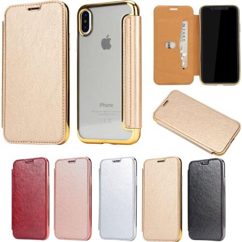 30PCS Samgo Case Cover Original Flip Case For iPhone XS lntelligent Sleep Protective Case for iPhone 8 9Plus Leather Case