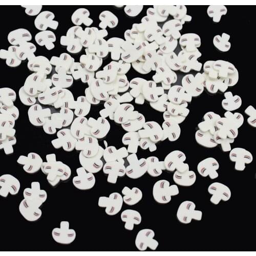 50g/lot Polymer Hot Soft Clay Mushroom Slices Sprinkles for Crafts Making, DIY Filler Accessories